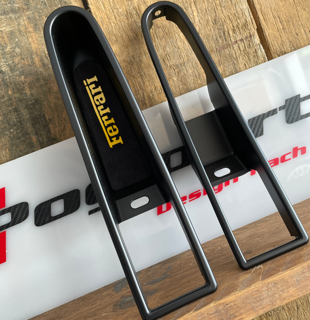 17a Insert door handle driver's side microfiber logo yellow