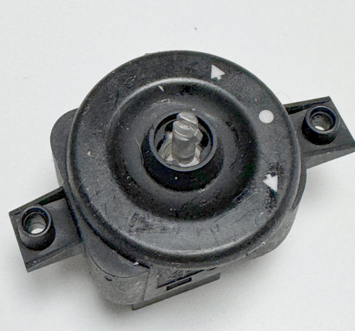 Soft-touch paint restoration for mirror adjustment switch