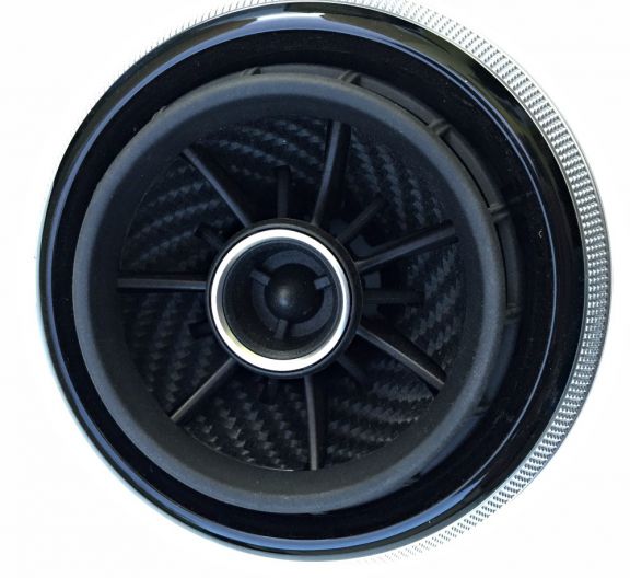Black carbon fiber decal set for air vents in RS LOOK