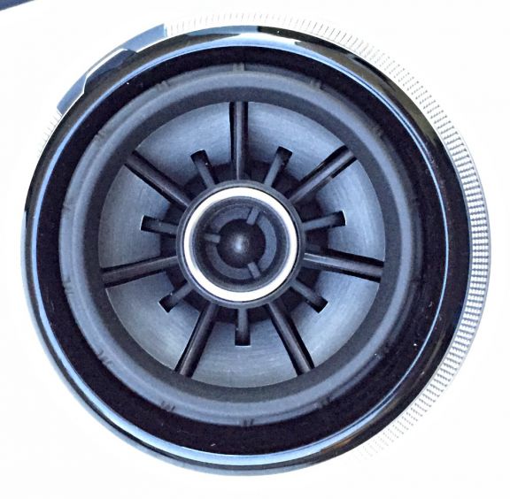 Brushed silver decal set for air vents in RS LOOK