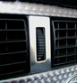 Decorative trim center strip air vent nozzles