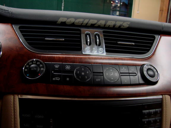 Decorative trim centered on the air vents with engraving