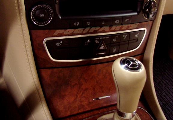 Decorative trim, control panel below the radio