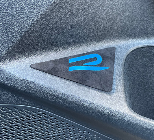 09a3. 2 door trim panels, right, Alcantara look