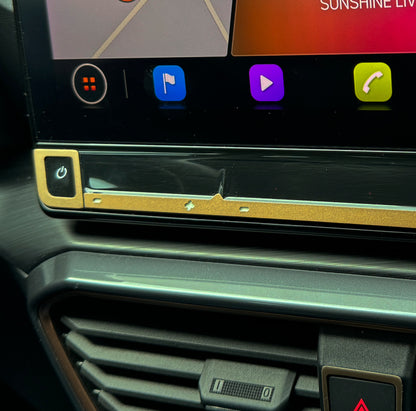 17. Decorative trim switch panel copper illuminated symbols