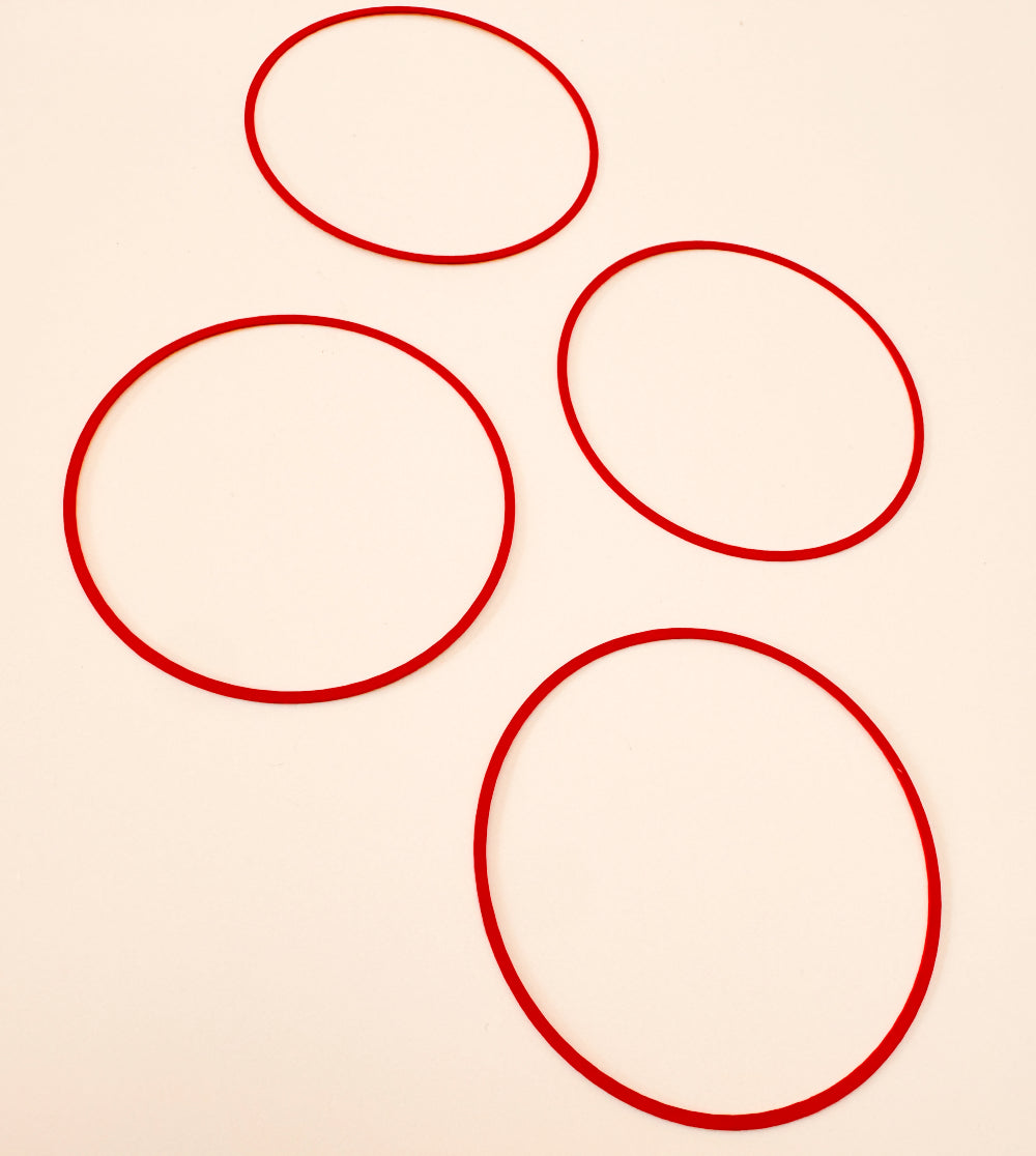 F599-012 Aluminum trim rings for air vents, red