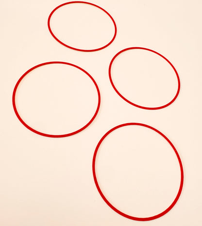 F599-012 Aluminum trim rings for air vents, red