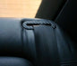Carbon trim rear seat belt