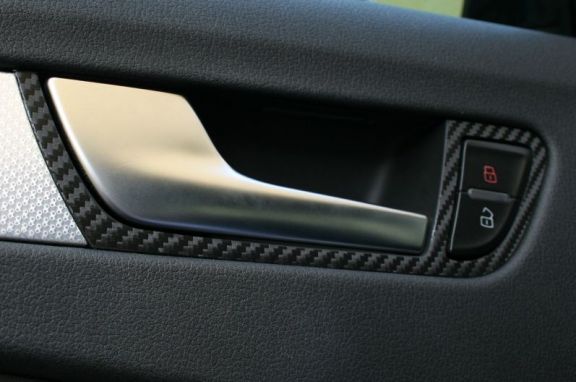 2 Carbon-Look Door Handles