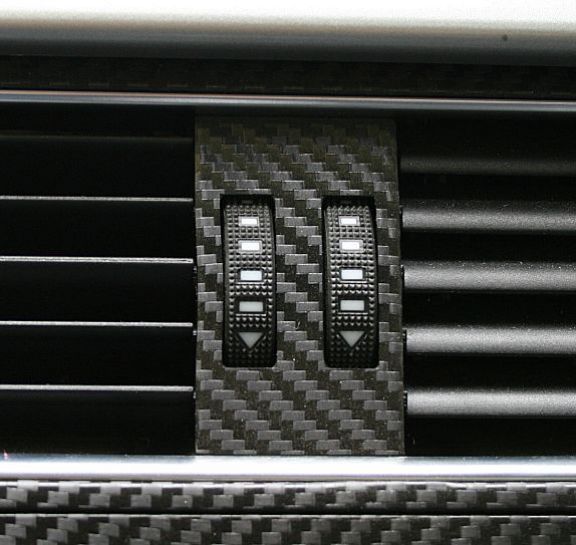 3 x Carbondekor Lüftungsdüsen (Rechts-Mitte-Links)