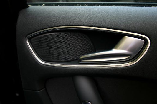 2 Aluminium Zierrahmen für Türöffner hinten