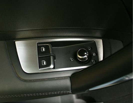 2 Aluminium Zierrahmen für Fensterheber vorne (coupe)