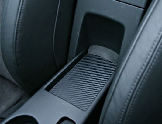 Carbonoptik Einleger auf Alugrundplatte Leerfach Cabrio