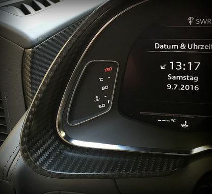 2 decorative gauge bezels (water temp/fuel gauge)