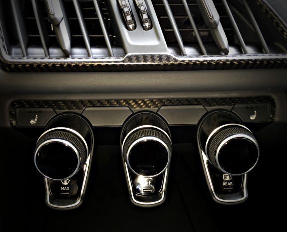 1 decorative trim piece for climate control, real carbon fiber