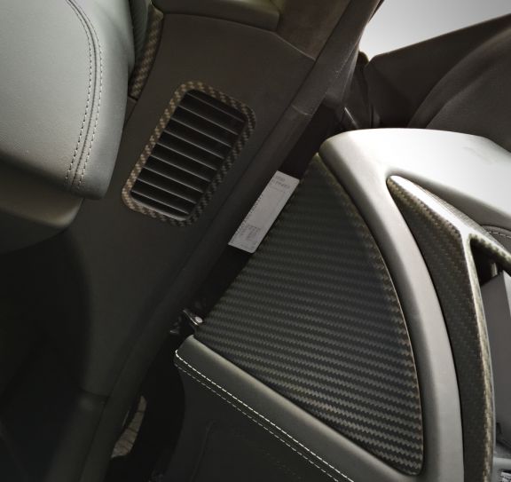 2 Decorative Trim Panels for Air Duct, Real Carbon Fiber