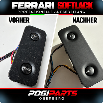 Soft-touch paint restoration for center console switches