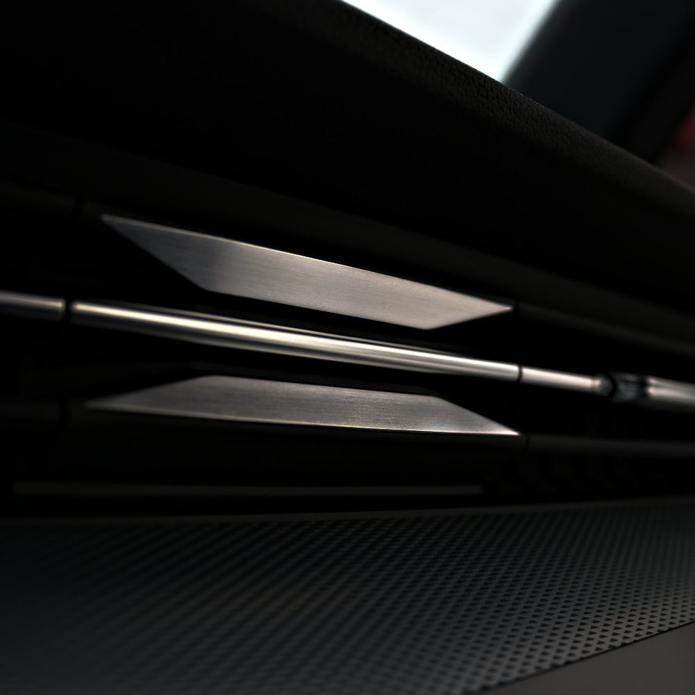 A3-8Y-19015 :: 2 Aluminum trim panels for ventilation above glove compartment