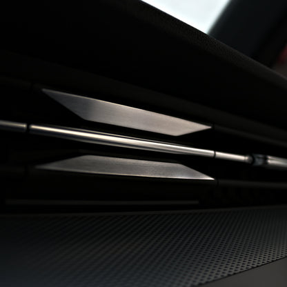 A3-8Y-19015 :: 2 Aluminum trim panels for ventilation above glove compartment