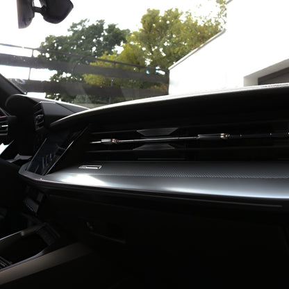 A3-8Y-19015 :: 2 Aluminum trim panels for ventilation above glove compartment