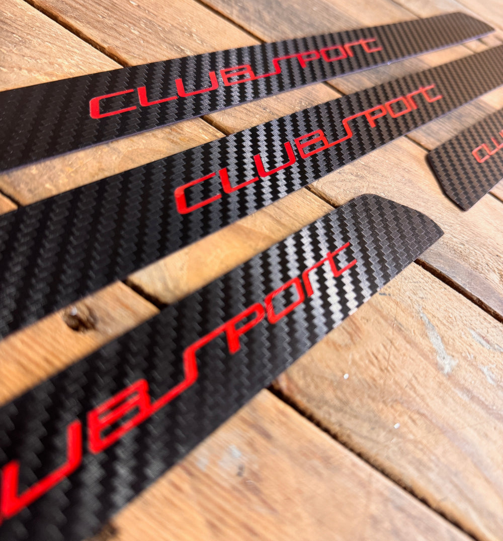 09d. Clubsport red door sill strips front + rear 4 pcs.