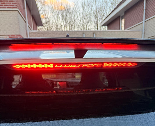 14. Aufkleber mit Schriftzug Clubsport Bremslicht