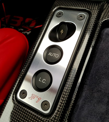 Decorative aluminum trim with engraving, switch unit F-430